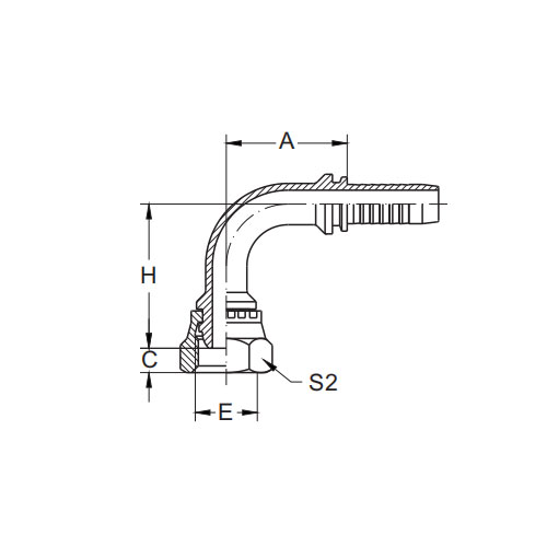 22191-Sello múltiple hembra BSP de 90°