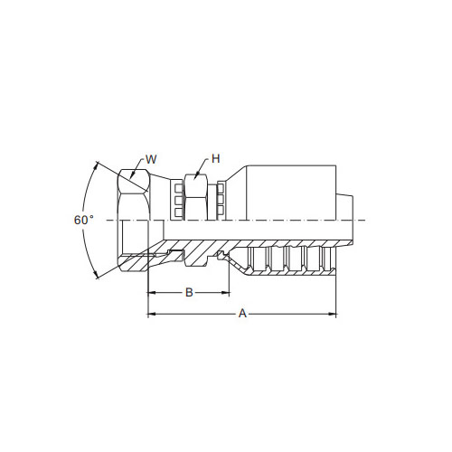 Sello Cono 60° Hembra Métrico Komatsu